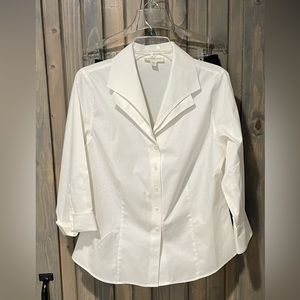 White button down blouse